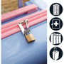 Master Lock 130D  1-3/16" Wide Solid Brass Body Padlock with 5/8" Shacle Height Image 4