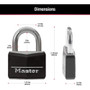 Master Lock 141D  1-9/16" Wide Black Vinyl Covered Body Padlock with 7/8" Shacle Height Image 1