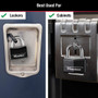 Master Lock 141D  1-9/16" Wide Black Vinyl Covered Body Padlock with 7/8" Shacle Height Image 2