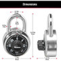 Master Lock 1500D  1-7/8" Wide Black Dial Combination Padlock with 3/4" Shackle Height Image 1