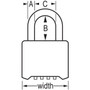 Master Lock 175DLH  2" Wide Re-Settable Combination Padlock Hardened with 2-1/4" Shackle Height Image 1