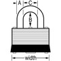 Master Lock 22D  1-1/2" Wide Laminated Warded Padlock with 5/8" Shackle Height Image 1