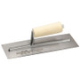 Marshalltown 12  11" x 4-1/2" Curved Blade Drywall Trowel with Straight Wood Handle (12612) Image 0