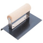 QLT by Marshalltown CE556B  Blue Steel 6" x 4" Hand Edger with 3/8" Radius and 1/2" Lip - Wood Handle (13972) Image 4
