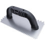 QLT by Marshalltown 207  9" x 4" Notched Trowel with Plastic Handle - 1/4" Square and 1/4" x 3/16" 'V' (16251) Image 2