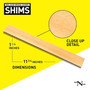 Nelson Wood Shims Contractor Grade 12 Inch Beddar Wood Shims - 42 Shims per Package Image 4