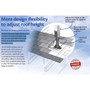 SkyLift SKDR-3.5  12" Designer SkyLift Roof Riser for Vertical Wood Post with 3-1/2" Saddle - Black Image 1