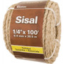 KingsCord 300161BGV1   1/4" x 100' Natural Sisal Twisted Rope (2466513) Image 0