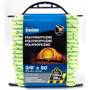 KingCord 342871BG  3/8" x 50' Reflective Yellow Rope Poly  Image 0