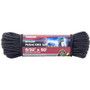 KingCord 448791BGV1  5/32" x 50' Diamond Braid Black Nylon Paracord 550 Image 0