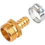Melnor 28Z-1/2  Metal Male Hose Repair Coupling with Stainless Steel Clamp for 1/2" Hose Image 0