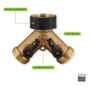 Melnor 9000  Metal 2-Way Hose Valve Image 1