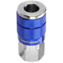 Legacy A72410C  ColorConnex Blue Type C Automotive 1/4" Body x 1/4" Female NPT Quick-Disconnect Coupler - Carded (C2) Image 0