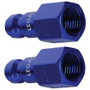 Legacy A72430C-2PK  ColorConnex Blue Type C Automotive 1/4" Body x 1/4" Female NPT Quick-Disconnect Plug - Carded (CP2) - 2 per Package Image 0