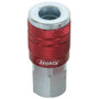 Legacy A73410D  ColorConnex Red Type D Industrial 1/4" Body x 1/4" Female NPT Quick-Disconnect Coupler - Carded (C20) Image 0