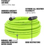 Legacy HFZ14100YW2  Flexzilla 1/4" X 100' Air Hose Assembly with 1/4" Male NPT Fittings Image 2