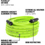 Legacy HFZ3850YW2  Flexzilla 3/8" x 50' Air Hose Assembly with 1/4" Male NPT Fittings Image 2