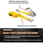 Keeper 04623  2" x 27' Heavy Duty Ratchet Tie-Down Strap with Flat Hooks Image 5