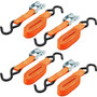 Keeper 05105  1" x 10' Cam Buckle Tie-Down Straps with Vinyl Coated S-Hooks - 4 Straps per Package Image 5