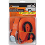 Keeper 05115  1" x 15' Cam Buckle Tie-Down Strap with Full-Size Vinyl Coated S-Hooks Image 1