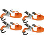 Keeper 05506  1" x 15' High Tension Ratchet Tie-Down Straps with Vinyl Coated S-Hooks - 4 Straps per Package Image 0