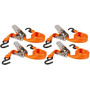 Keeper 05508-V  1" x 10' High Tension Ratchet Tie-Down Straps with Vinyl Coated S-Hooks - 4 Straps per Package Image 0