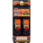 Keeper 05561  1" x 6' Retractable Ratchet Tie-Down Straps with Full-Size Vinyl Coated S-Hooks - 2 Straps per Package Image 1