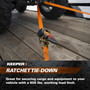 Keeper 05561  1" x 6' Retractable Ratchet Tie-Down Straps with Full-Size Vinyl Coated S-Hooks - 2 Straps per Package Image 3