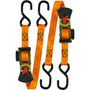 Keeper 05561  1" x 6' Retractable Ratchet Tie-Down Straps with Full-Size Vinyl Coated S-Hooks - 2 Straps per Package Image 4