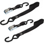 Keeper 05715  1" x 6' Motorcycle Cam Buckle Tie-Down Straps with  Full-Size Vinyl Coated S-Hooks - 2 Straps per Package Image 0