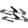 Keeper 45737  1-1/4" x 8' Ratchet Tie-Down Straps with Large Vinyl Covered S-Hooks - 2 Straps per Package Image 0