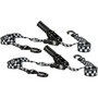 Keeper 45737  1-1/4" x 8' Ratchet Tie-Down Straps with Large Vinyl Covered S-Hooks - 2 Straps per Package Image 0