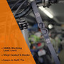 Keeper 85454  1" x 14' Extreme Cut Resistant Combat Webbing Ratchet Tie-Down Straps with Vinyl Coated S-Hooks - 2 Straps per Package Image 3