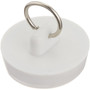 PlumbCraft 7512400T  1-1/2" White Rubber Sink Stopper with Ring Image 0