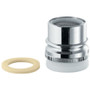 PlumbCraft 7612700LF  Chrome Faucet Adapter for Dishwasher with Dual Thread and Aerator Image 0