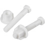 PlumbCraft 7640250T  White Plastic Toilet Seat Hinge Bolt and Nut Set Image 0