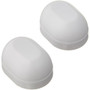 PlumbCraft 7641400T  White Oval Plastic Toilet Bolt Caps - 2 per Package Image 1