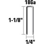 Metabo HPT 11104SHPT  1-1/8" x 18-Gauge 1/4" Crown Electro Galvanized Chisel Point Finish Staples - 5000 per Box Image 1