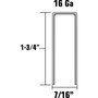Metabo HPT 11205HHPT 1-3/4" x 16 Gauge 7/16" Standard Crown Electro Galvanized Staples 10000 per Box Image 1