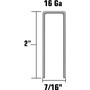 Metabo HPT 11206HPT  2" x 16 Gauge 7/16" Standard Crown Electro Galvanized Staples 10000 per Box Image 1