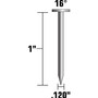 Metabo HPT 12100HPT  1" x 0.120"  Smooth Shank Full Round Head Electro Galvanized Wire Coil 16° Roofing Nails - 7200 per Box Image 1