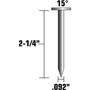Metabo HPT 13339HPT  2-1/4" x 0.092 Full Round Head Smooth Shank Electro Galvanized 15° Wire Coil Siding Nails - 3600 per Box Image 1