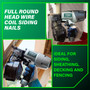 Metabo HPT 13339HPT  2-1/4" x 0.092 Full Round Head Smooth Shank Electro Galvanized 15° Wire Coil Siding Nails - 3600 per Box Image 4