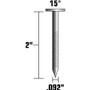 Metabo HPT 13365HHPT  2" x 0.092" Full Round Head Ring Shank Hot Dipped Galvanized 15° Wire Coil Siding Nails - 3600 per Box Image 1