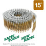 Metabo HPT 13365HHPT  2" x 0.092" Full Round Head Ring Shank Hot Dipped Galvanized 15° Wire Coil Siding Nails - 3600 per Box Image 3