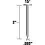 Metabo HPT 13375HPT  2" x 0.092 15 Degree, Plastic Collated, Smooth Shank Hot Dipped Galvanized Hardie Nails - 6000 Per Box Image 1