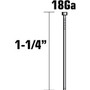 Metabo HPT 14106SHPT  1-1/4" x 18 Gauge Electro Galvanized Straight Brad Nails - 5000 per Package Image 1