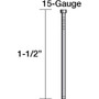 Metabo HPT 14303HPT  1-1/2" x 15 Gauge Smooth Basic Bright "DA" Style Angled Finish Nails - 4000 per Package Image 2