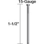 Metabo HPT 14313HPT  1-1/2" x 15 Gauge Electro Galvanized "DA" Style Angled Finish Nails - 4000 per Package Image 2