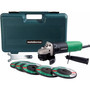 Metabo HPT G12SR4  4-1/2 Inch 6.2 Amp Slide Switch Angle Grinder Kit with 5 Abrasive Wheels Image 0